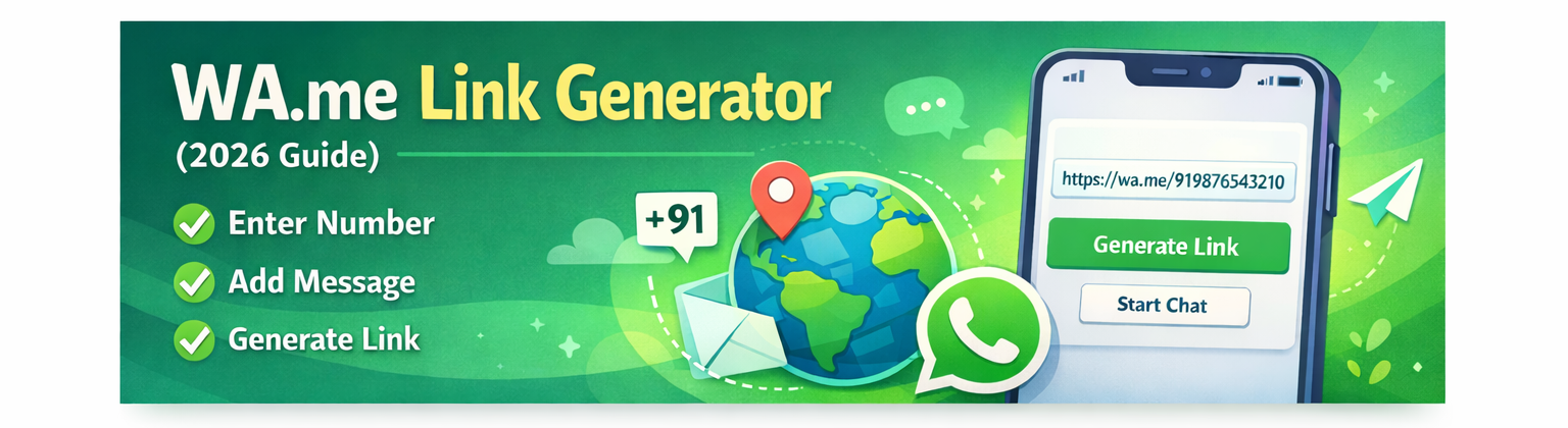 WA.me Link Generator (2026): Create WhatsApp Link in Seconds